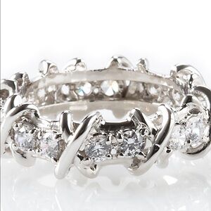 Tiffany Fantasia by DeSerio Eternity ring band sz6